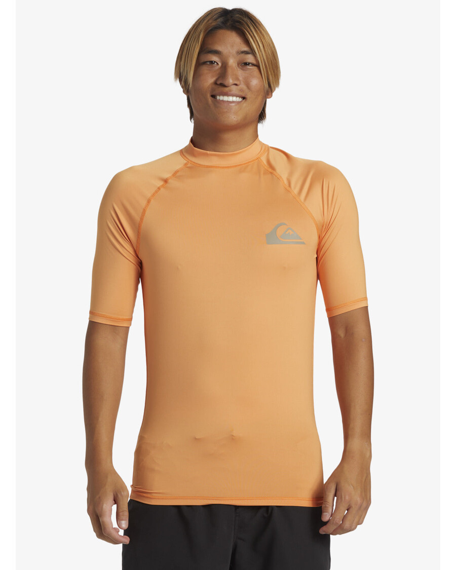 Quik Silver Everyday UPF 50 Short Sleeve Rashguard - Tangerine