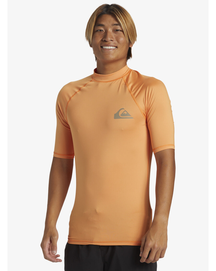 Quik Silver Everyday UPF 50 Short Sleeve Rashguard - Tangerine
