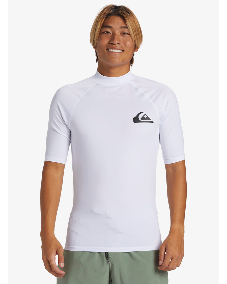 Quik Ezüst Mindennapi Upf 50 Rövid Ujjú Rashguard - Fehér