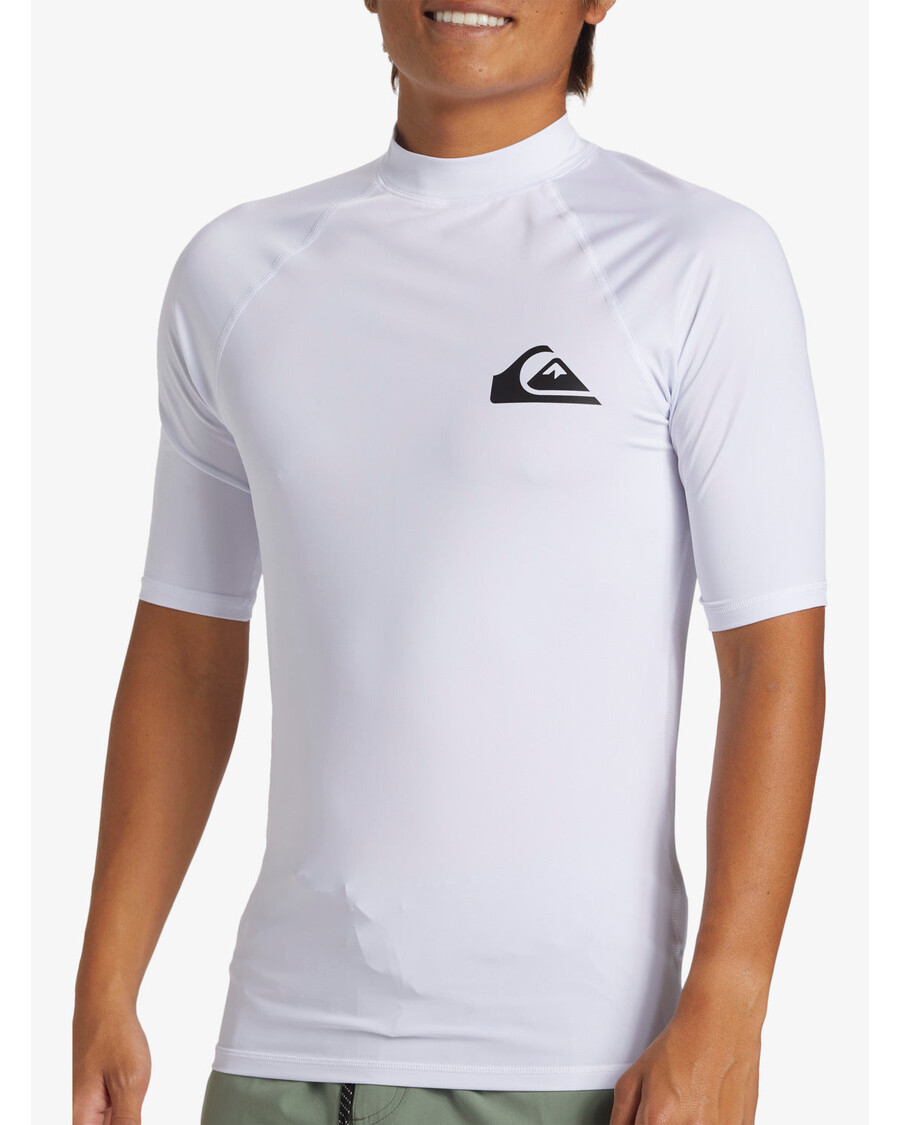 Quik Ezüst Mindennapi Upf 50 Rövid Ujjú Rashguard - Fehér