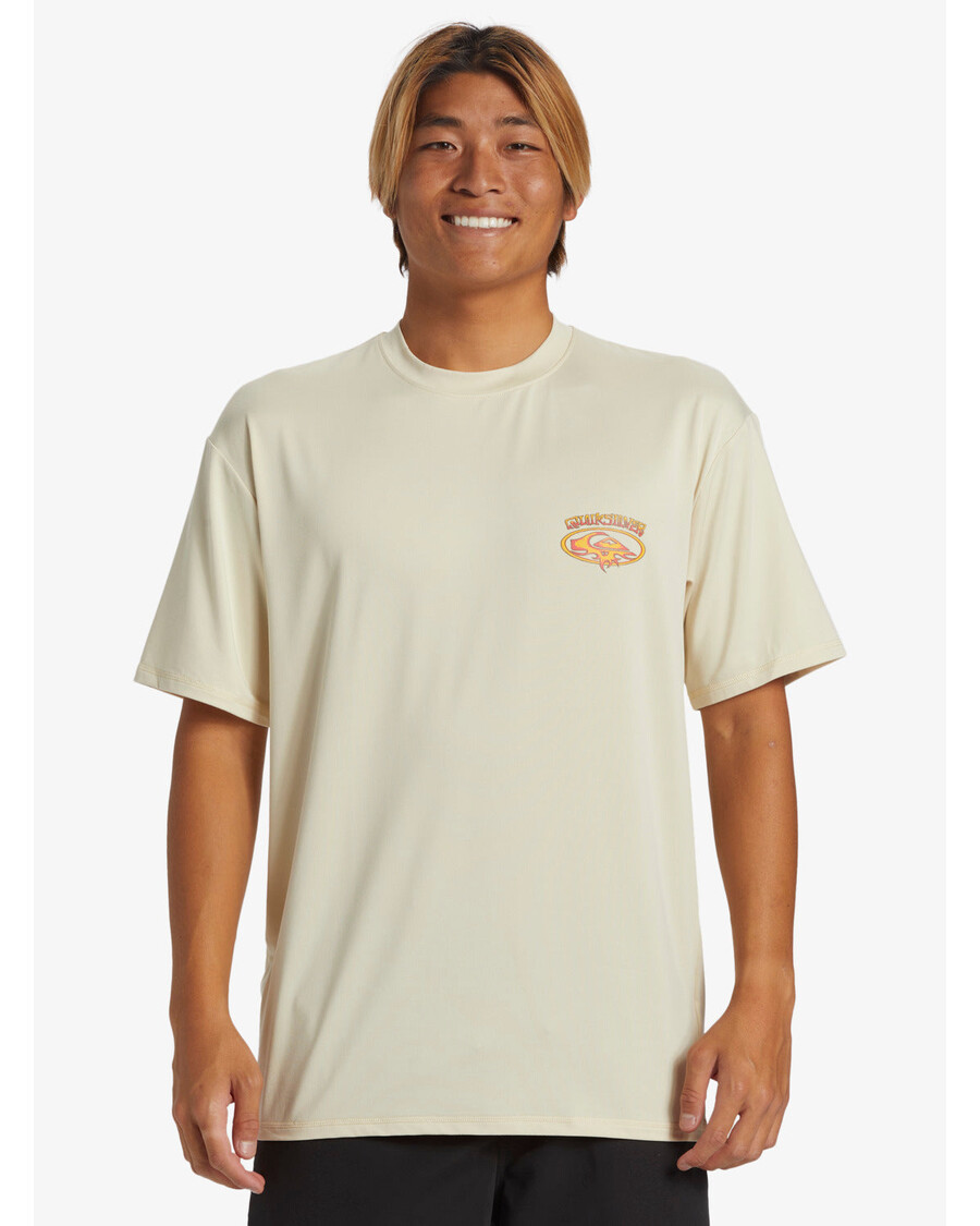 Quiksilver καθημερινό κοντομάνικο μπλουζάκι σερφ - λευκό Oyster