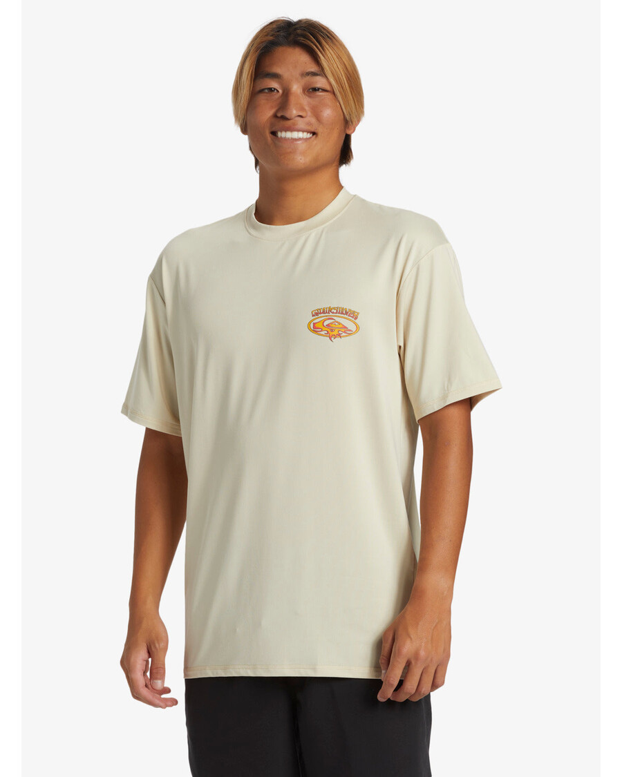 Quiksilver καθημερινό κοντομάνικο μπλουζάκι σερφ - λευκό Oyster