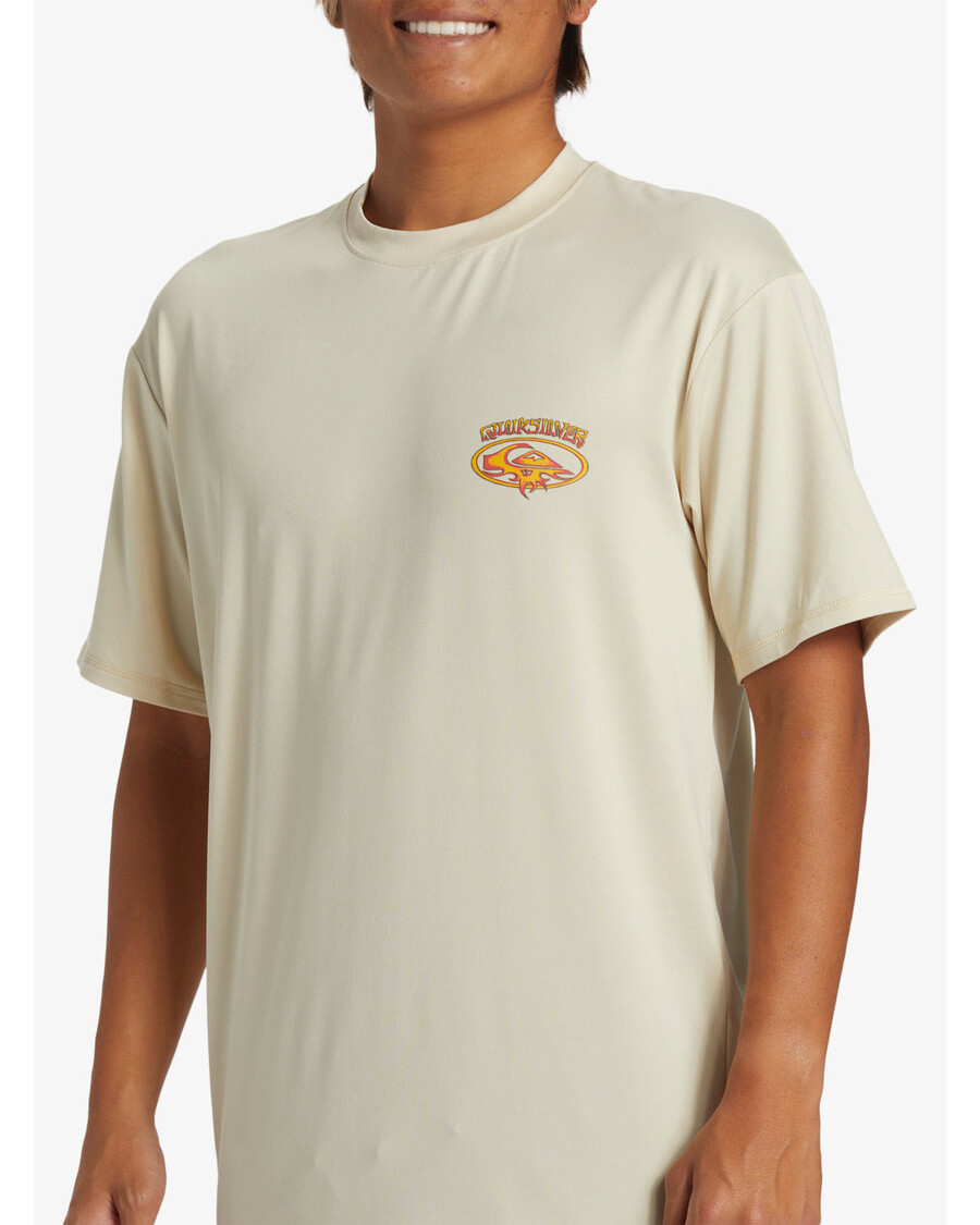 Quiksilver καθημερινό κοντομάνικο μπλουζάκι σερφ - λευκό Oyster