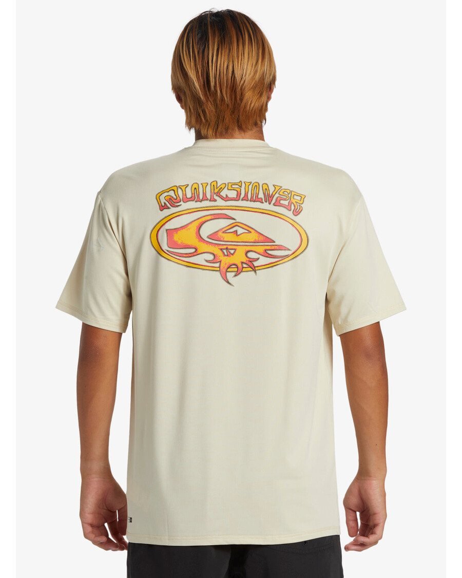 Quiksilver καθημερινό κοντομάνικο μπλουζάκι σερφ - λευκό Oyster