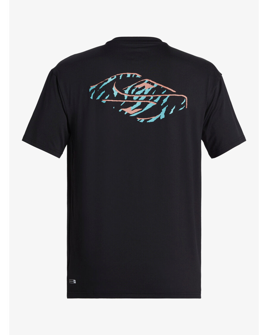 Quiksilver καθημερινό κοντομάνικο μπλουζάκι σερφ - μαύρο/άσπρο