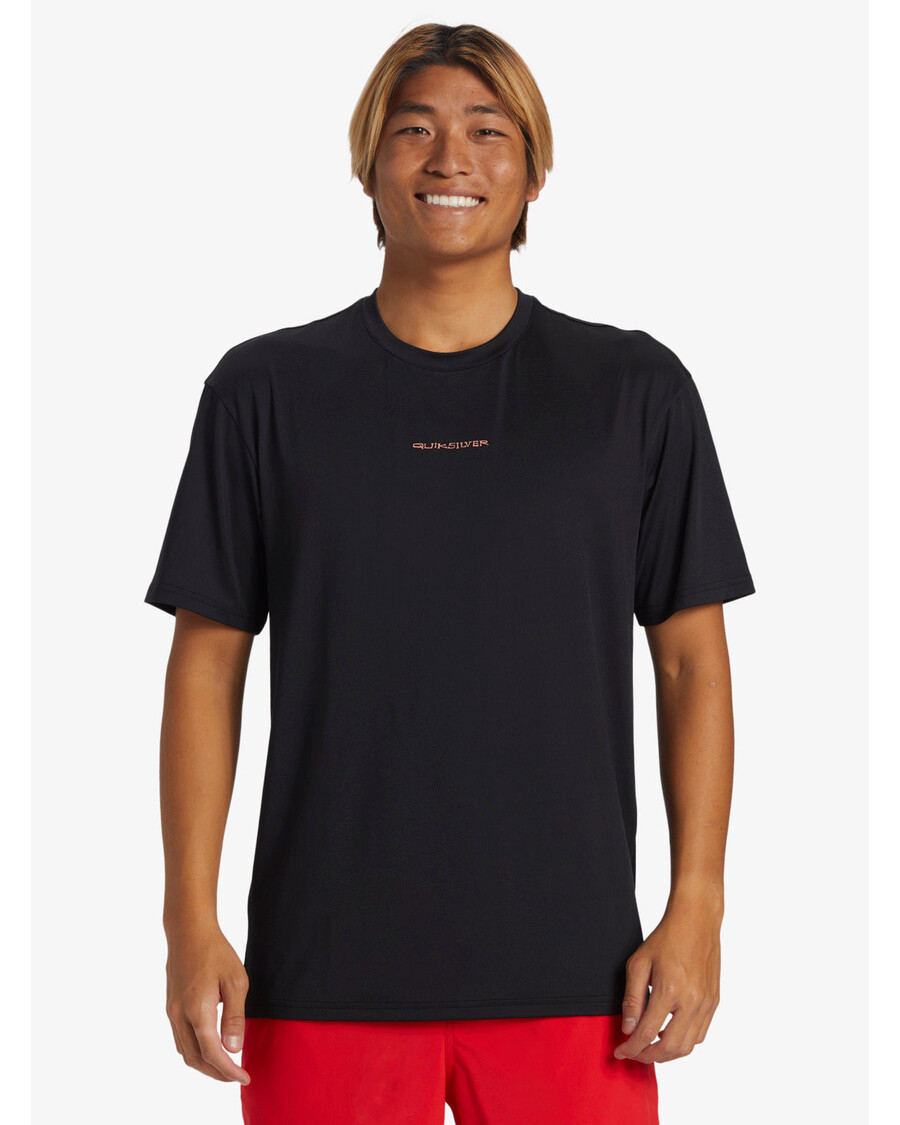 Quiksilver καθημερινό κοντομάνικο μπλουζάκι σερφ - μαύρο/άσπρο