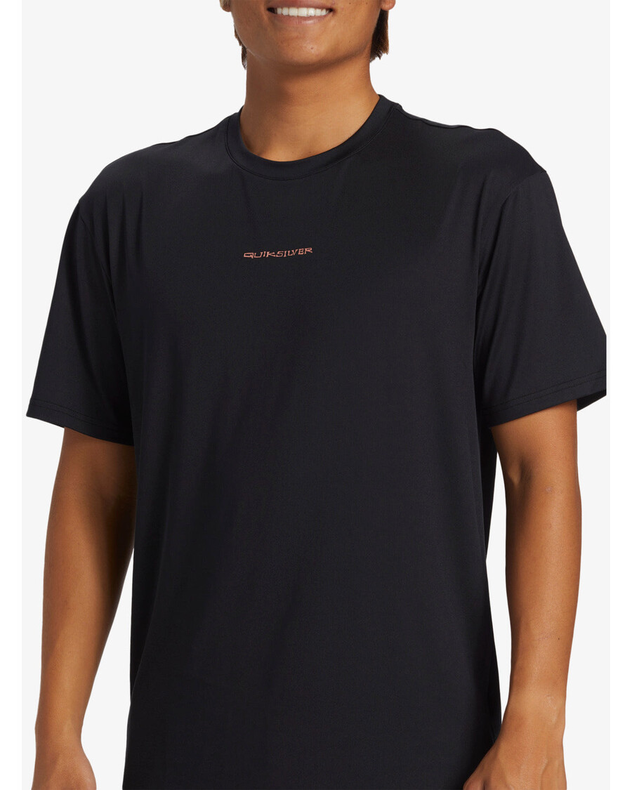 Quiksilver καθημερινό κοντομάνικο μπλουζάκι σερφ - μαύρο/άσπρο