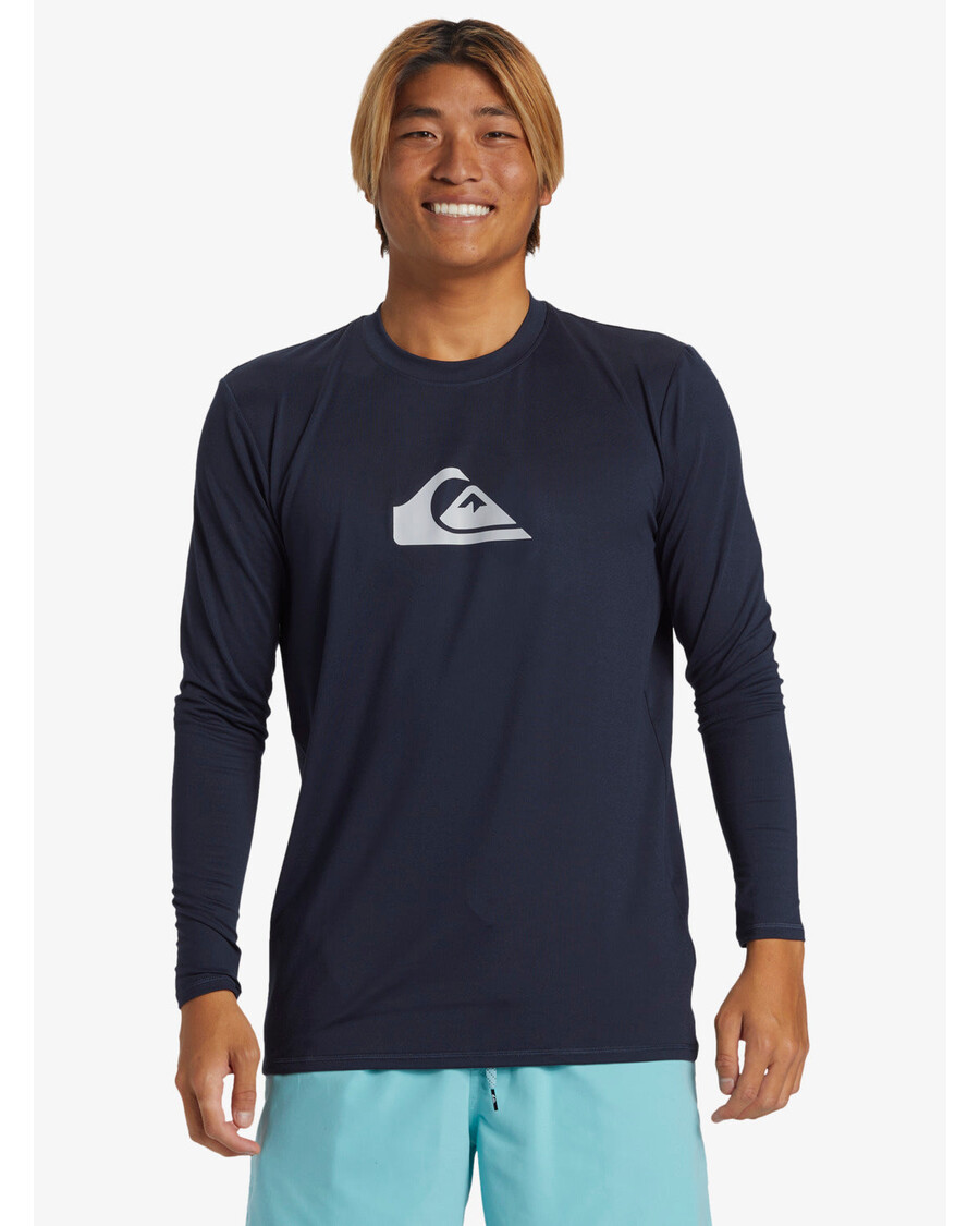 Quiksilver καθημερινή μακρυμάνικη μπλούζα σερφ - σκούρο ναυτικό
