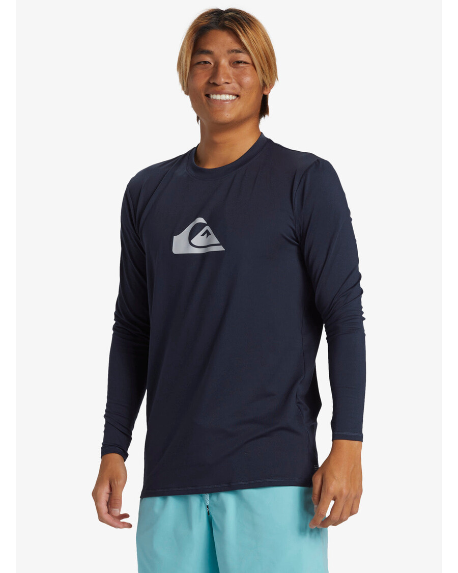 Quiksilver καθημερινή μακρυμάνικη μπλούζα σερφ - σκούρο ναυτικό