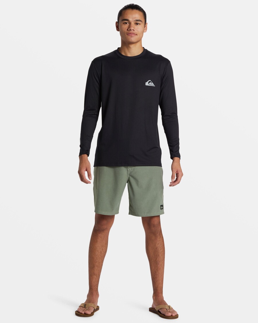 Quik Silver Everyday Long Sleeve Surf Tee - Black