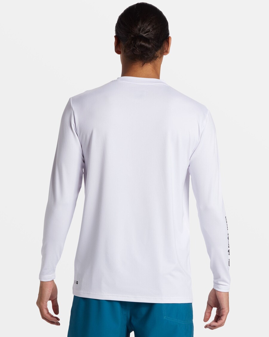 Quiksilver καθημερινή μακρυμάνικη μπλούζα σερφ - λευκό