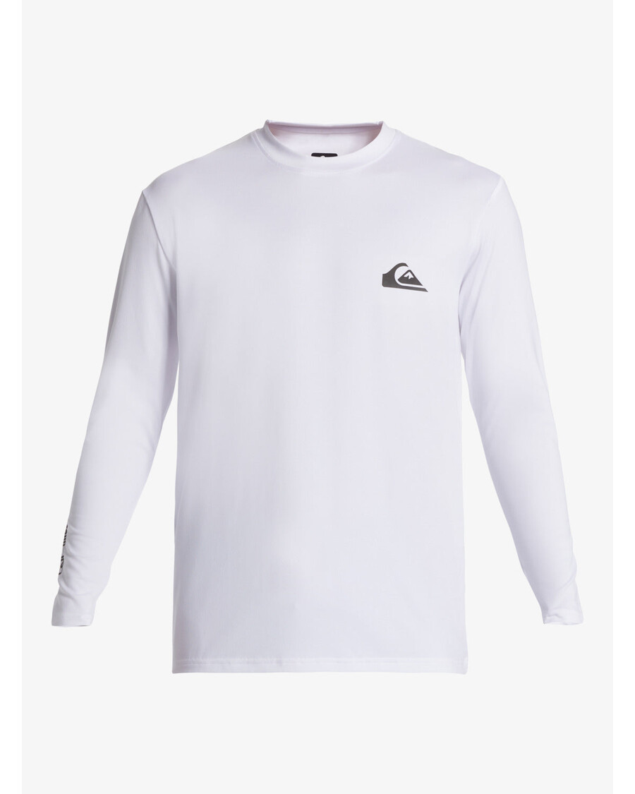 Quiksilver καθημερινή μακρυμάνικη μπλούζα σερφ - λευκό