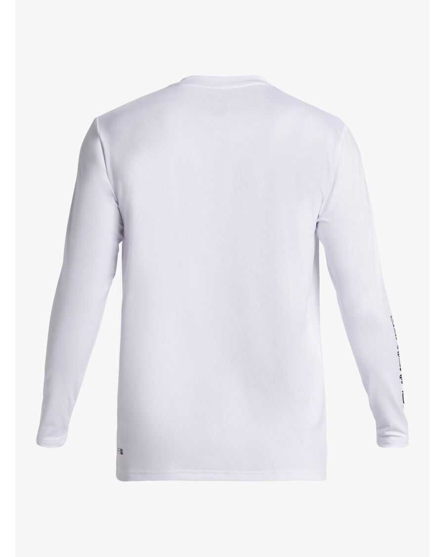 Quiksilver καθημερινή μακρυμάνικη μπλούζα σερφ - λευκό