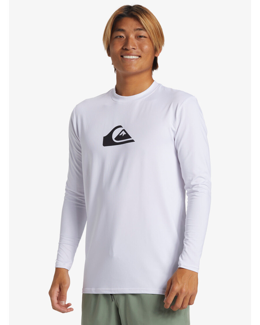 Quiksilver Ikdienas Sērfošanas Triko Ar Garām Piedurknēm - Melns/balts