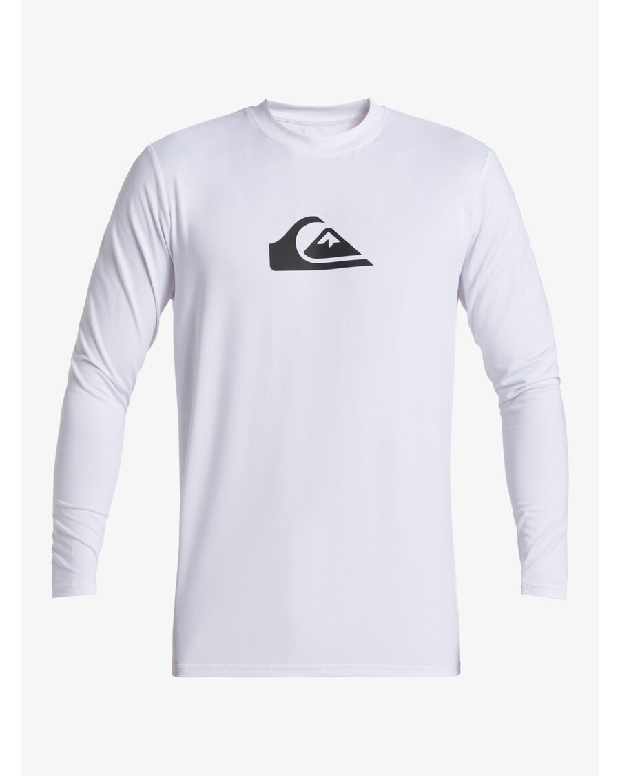 Quiksilver καθημερινή μακρυμάνικη μπλούζα σερφ - μαύρο/άσπρο