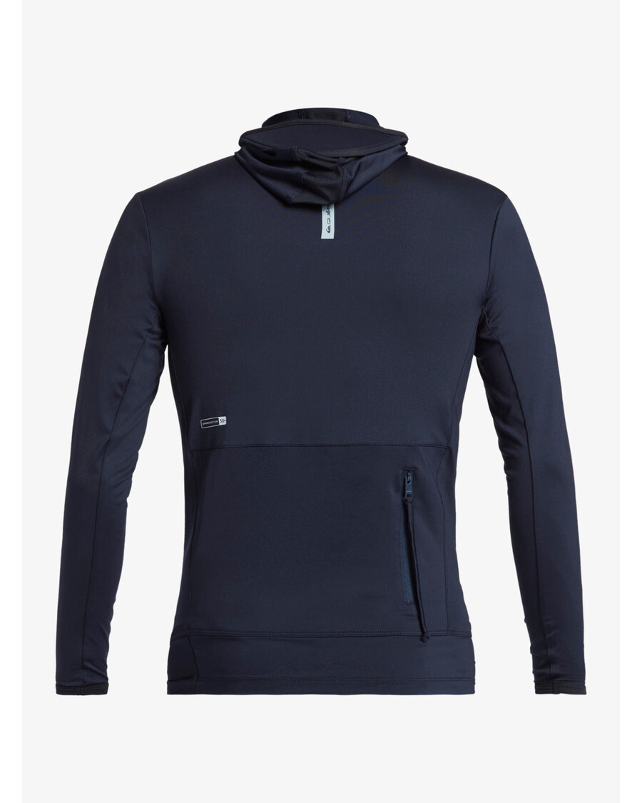 Рашгард Quik Silver Highline Upf 50 с капюшоном и длинными рукавами - темно-синий