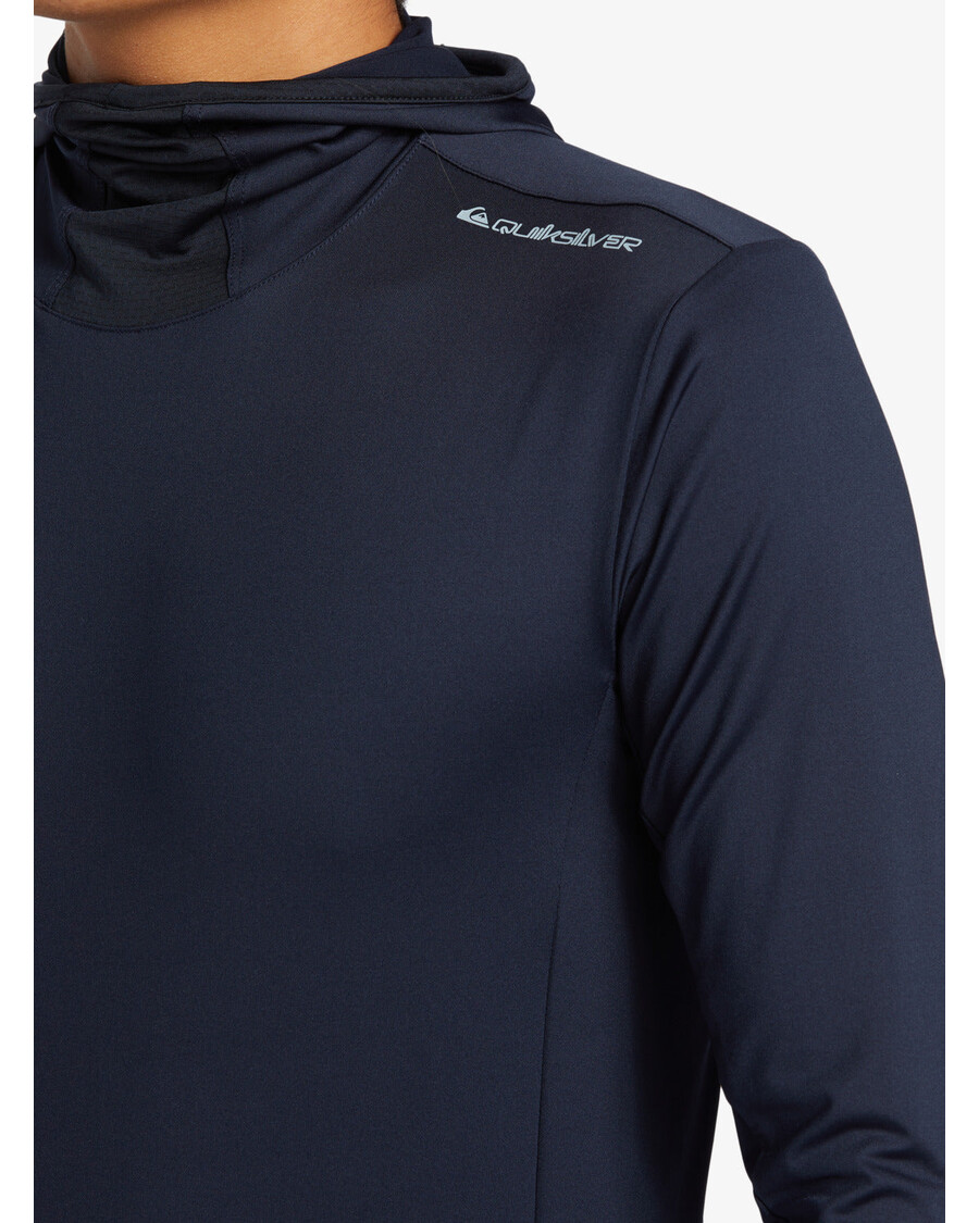 Рашгард Quik Silver Highline Upf 50 с капюшоном и длинными рукавами - темно-синий