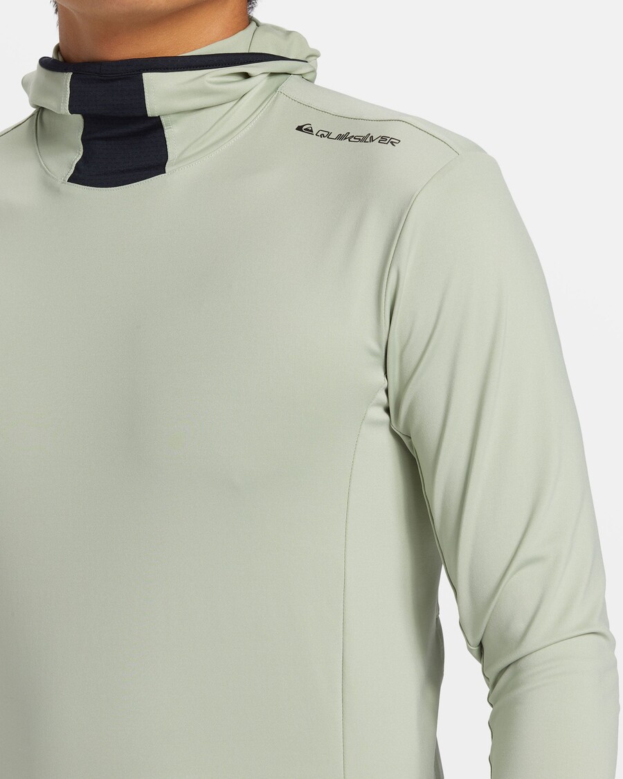 Quik Silver Highline UPF 50 Hooded Long Sleeve Rashguard - Desert Sage