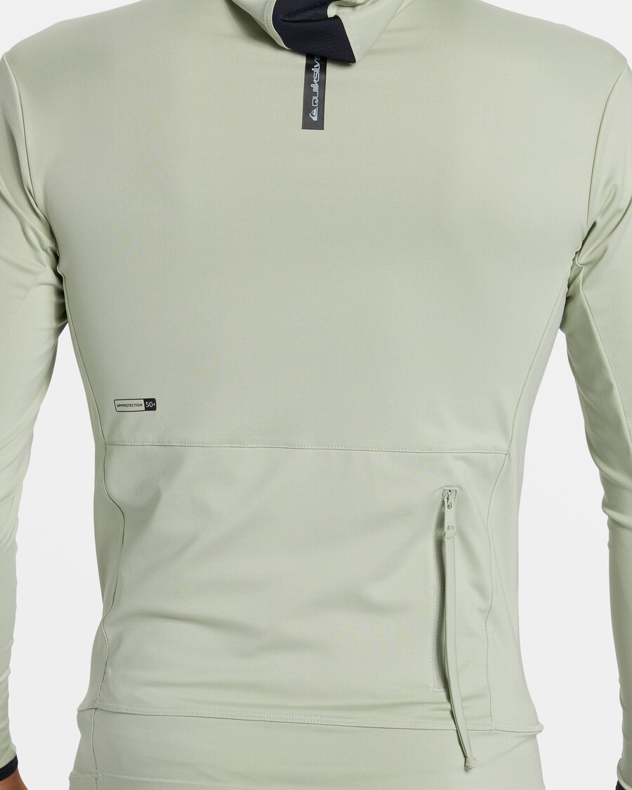 Quik Silver Highline UPF 50 Hooded Long Sleeve Rashguard - Desert Sage