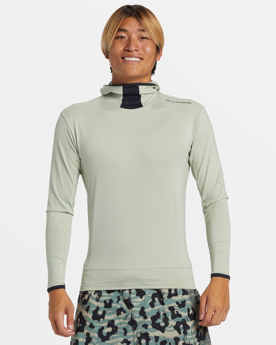 Rashguard De Manga Comprida Com Capuz Quik Silver Highline Upf 50 - Desert Sage