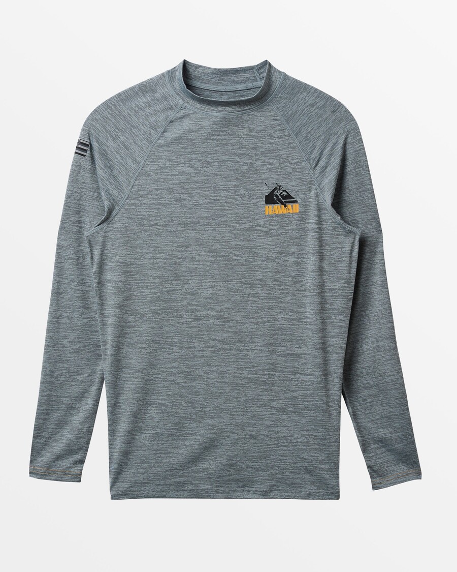 Quiksilver Petroglyph Upf 50 Dlhý Rukáv Rashguard - Lomový Vres