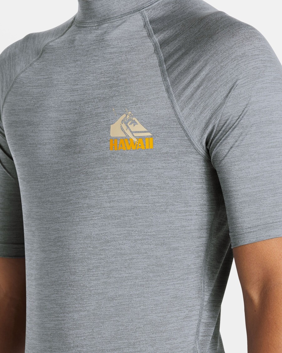 Quik Silver Petroglyph UPF50 Short Sleeve Rashguard - Quarry Heather