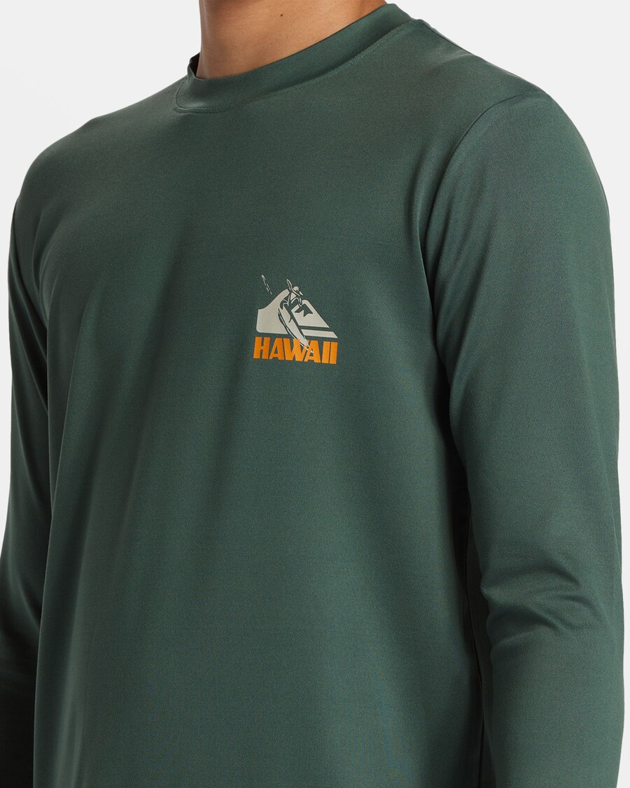 Quik Hõbedane Petroglüüf Pikkade Varrukatega Surfi Tee - Mets