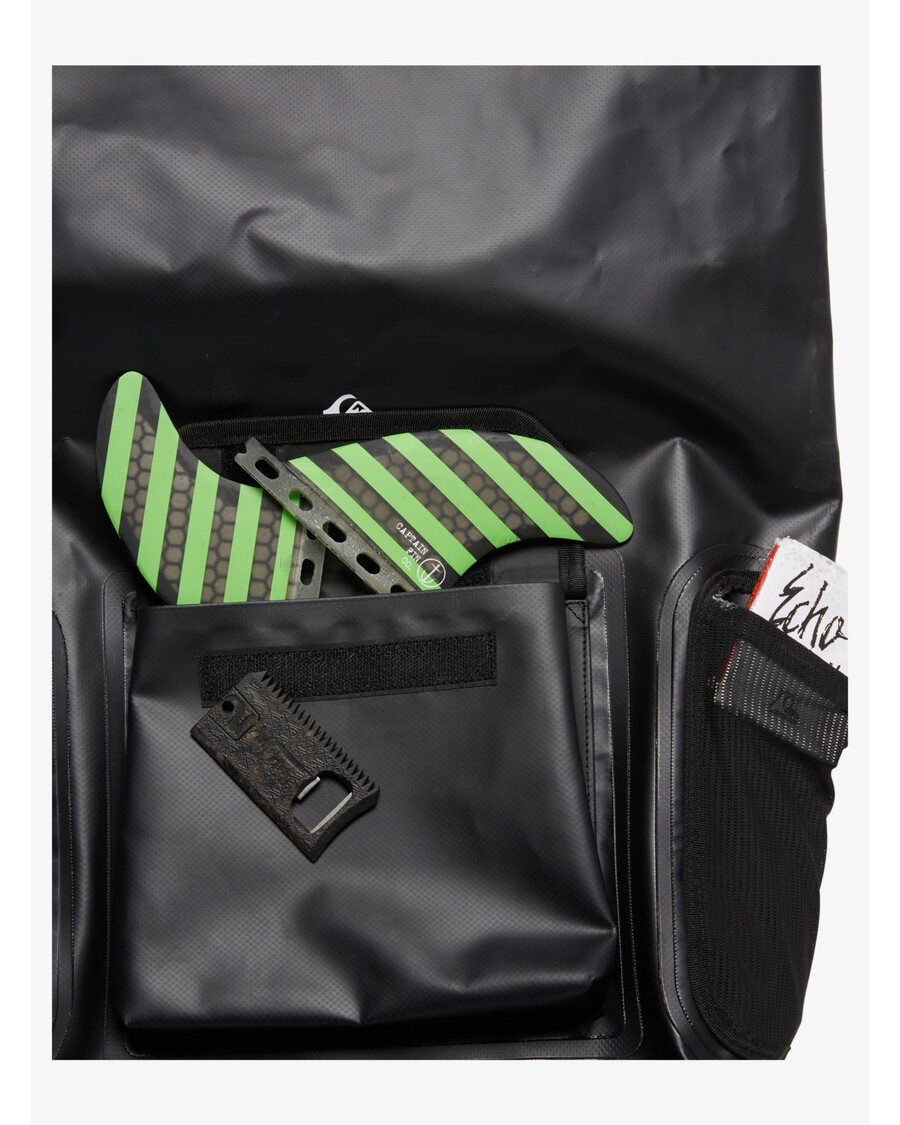 クイックシルバー シー スタッシュ 20L ミディアム サーフ バックパック - ブラック/ブラック