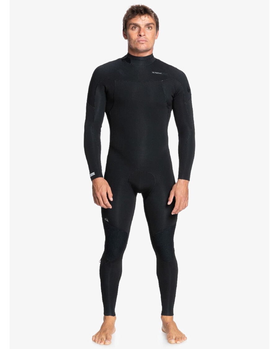 Quiksilver 4/3 Mm Neoprénový Oblek Na Každodenný Zips Na Chrbte - čierny