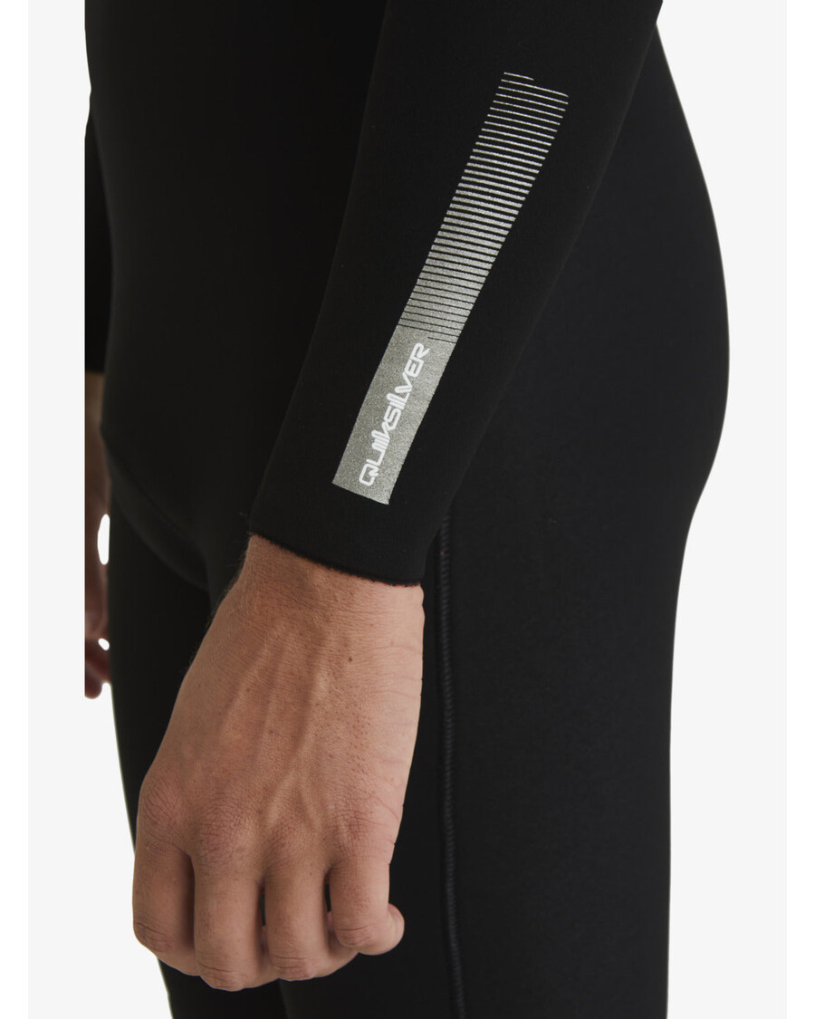 Гидрокостюм Quiksilver с высокой линией груди и молнией на груди толщиной 4/3 мм - черный