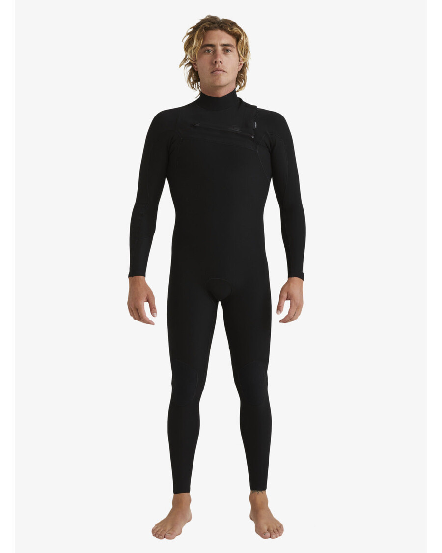 Quiksilver 4/3 Mm Neopren S Vysokým Zipsom Na Hrudi - čierny