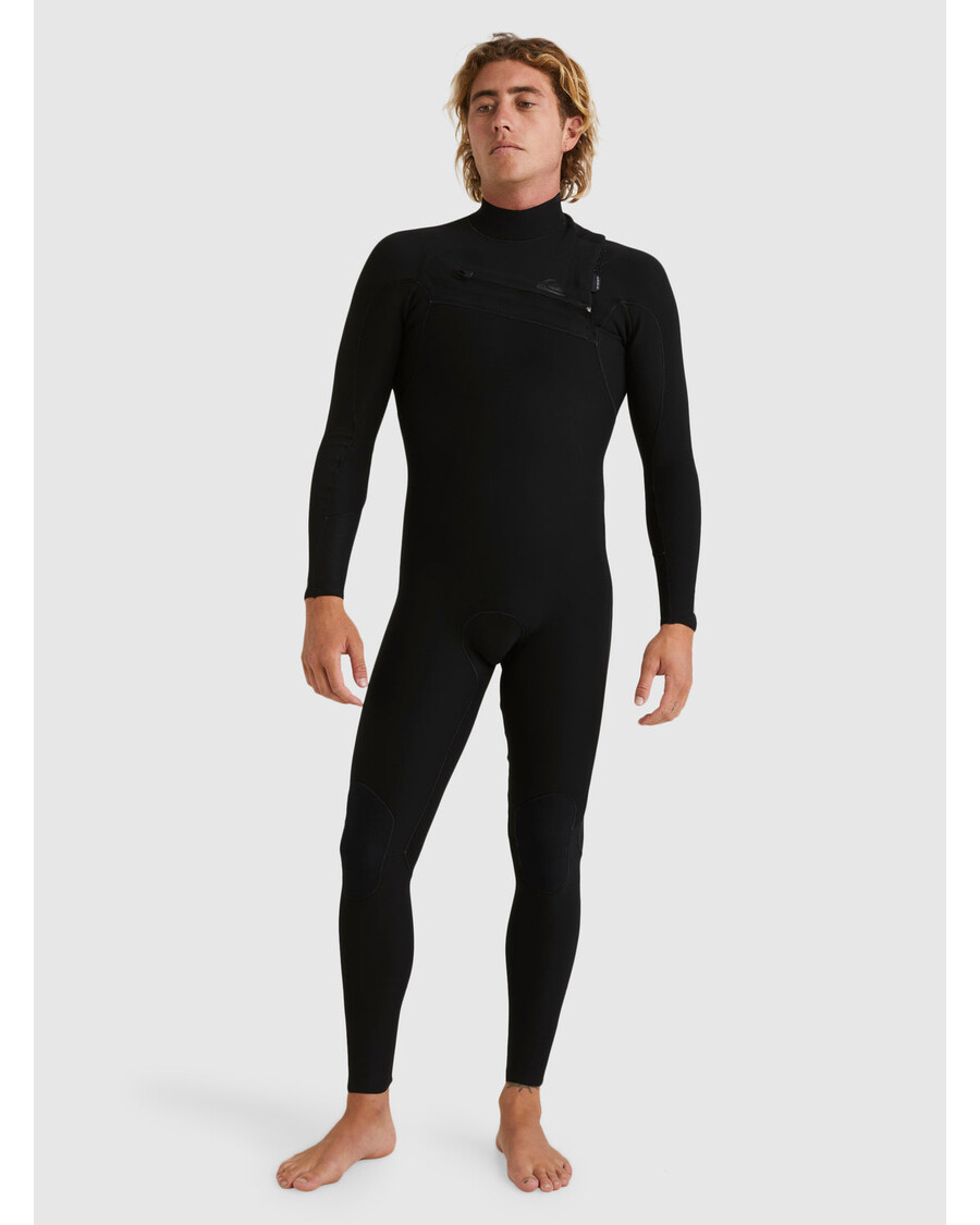 Quiksilver 3/2mm Neopren S Vysokým Zipsom Na Hrudi - čierny