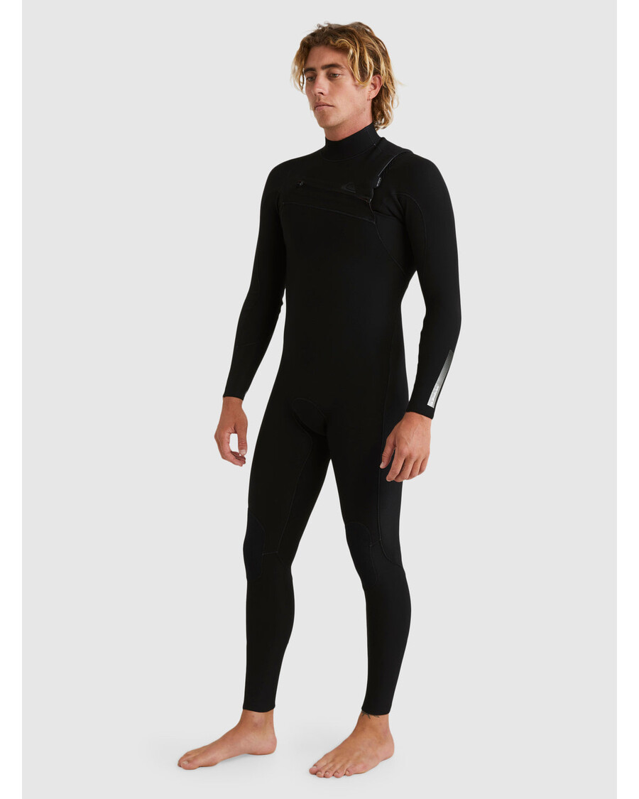 Quiksilver 3/2mm Neopren S Vysokým Zipsom Na Hrudi - čierny