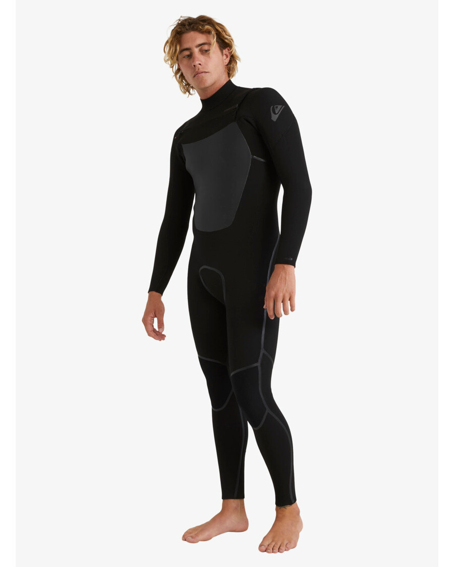 Quik Silver 4/3mm Marathon Sessions Chest Zip Wetsuit - Black