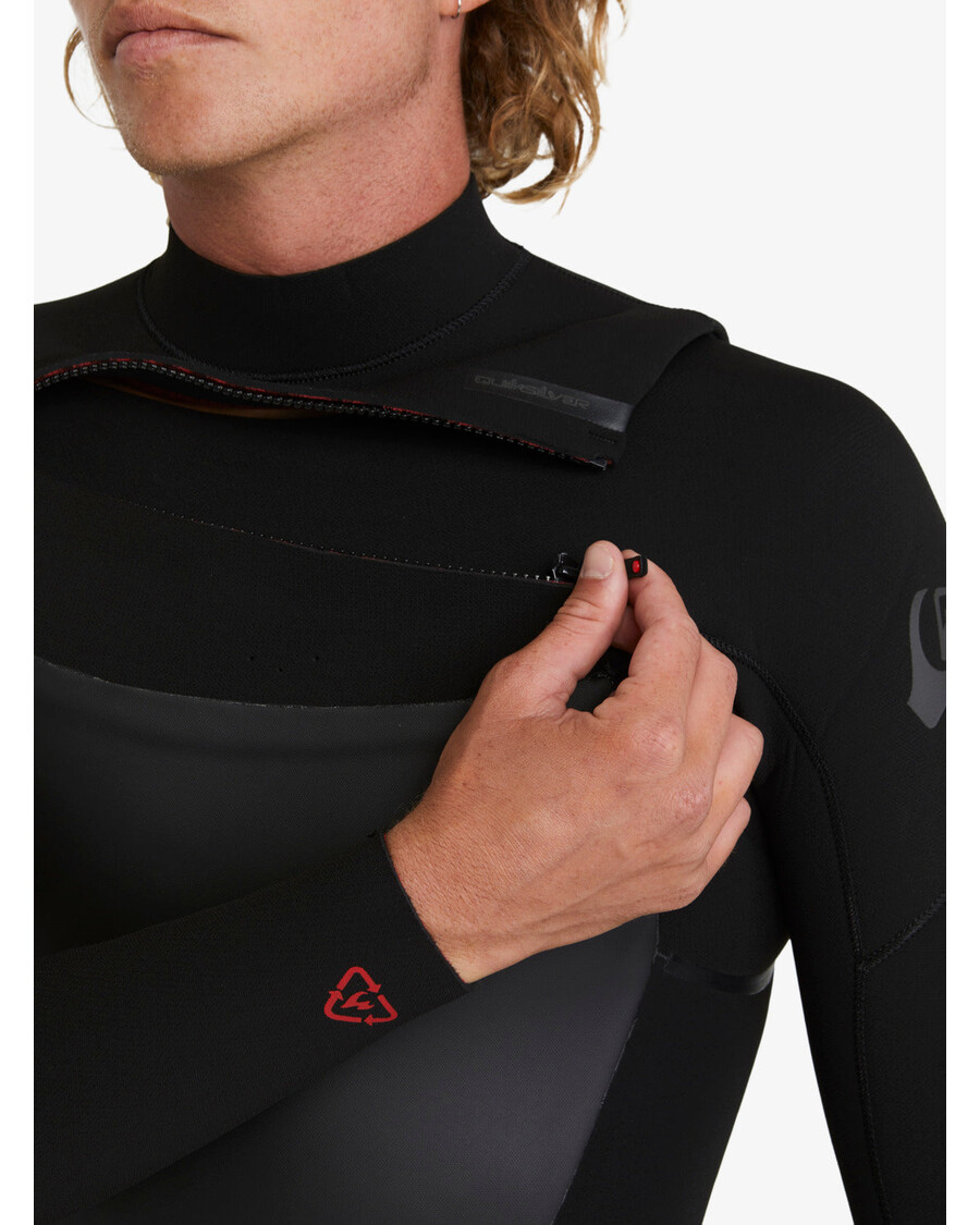 Quik Silver 4/3mm Marathon Sessions Chest Zip Wetsuit - Black