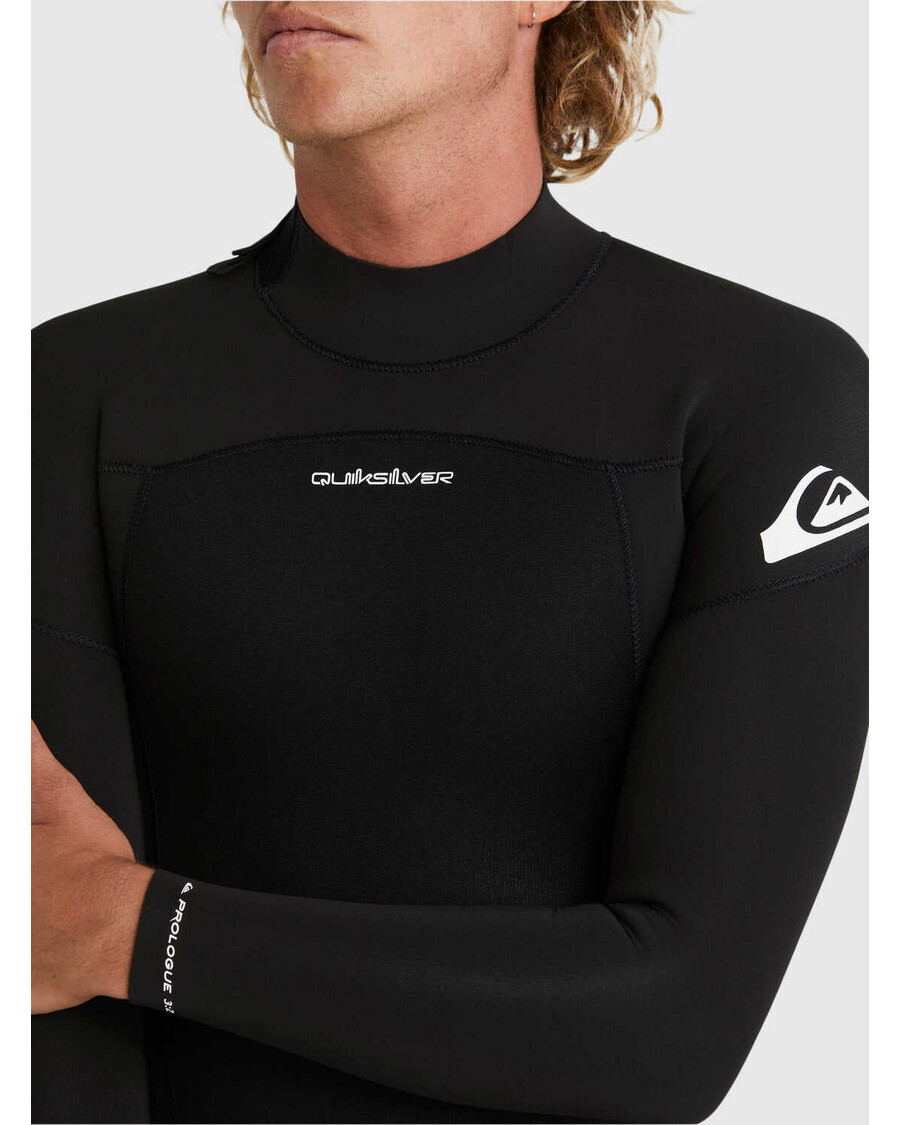クイックシルバー 4/3mm プロローグ バック ジップ ウェットスーツ - ブラック