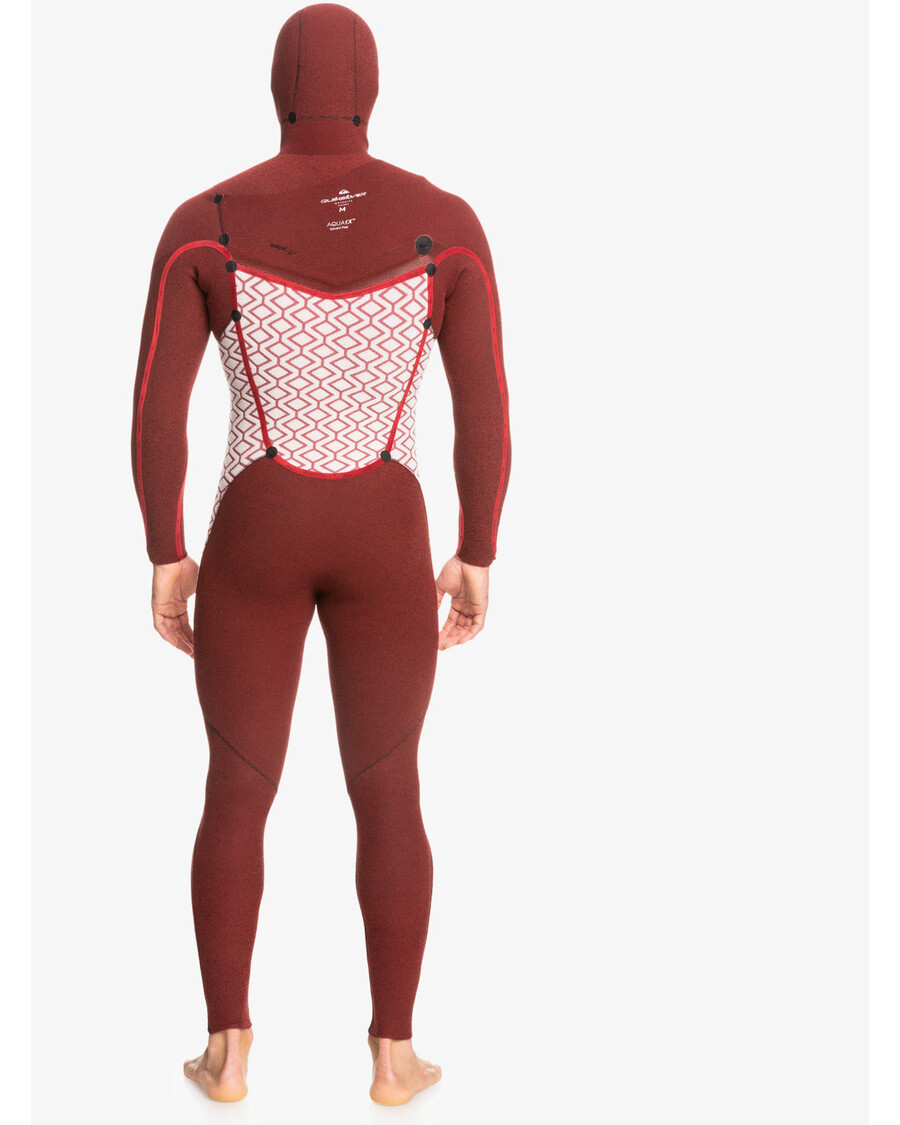 куиксилвер 4/3 маратон сесије са капуљачом на грудима са патент затварачем - црна