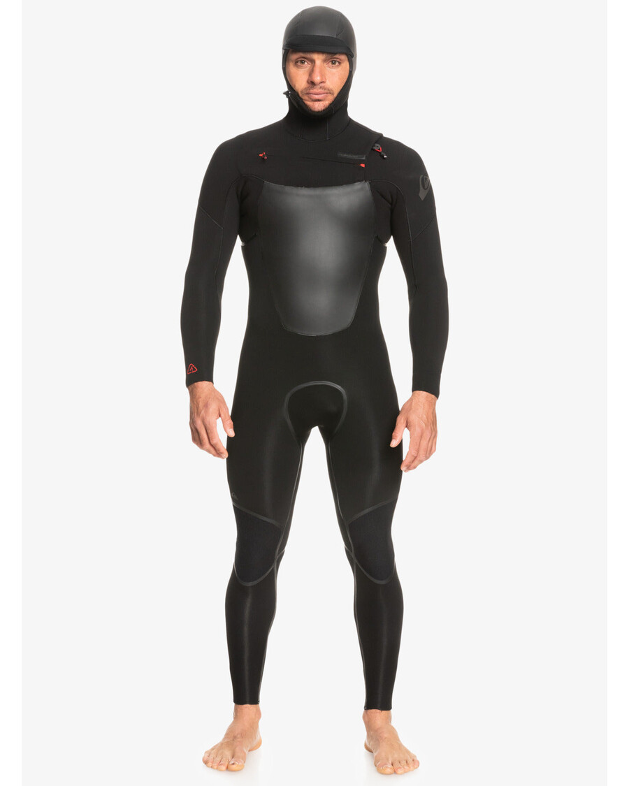 Quiksilver Neoprénový Oblek Na 4/3 Maratón S Kapucňou A Zipsom Na Hrudi - čierny