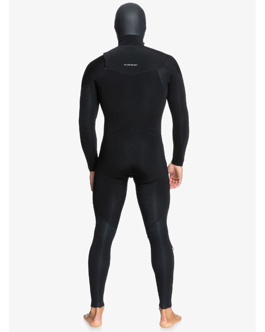Quiksilver 5/4/3/ Günlük Oturumlar Kapüşonlu Göğüs Fermuarlı Wetsuit - Siyah