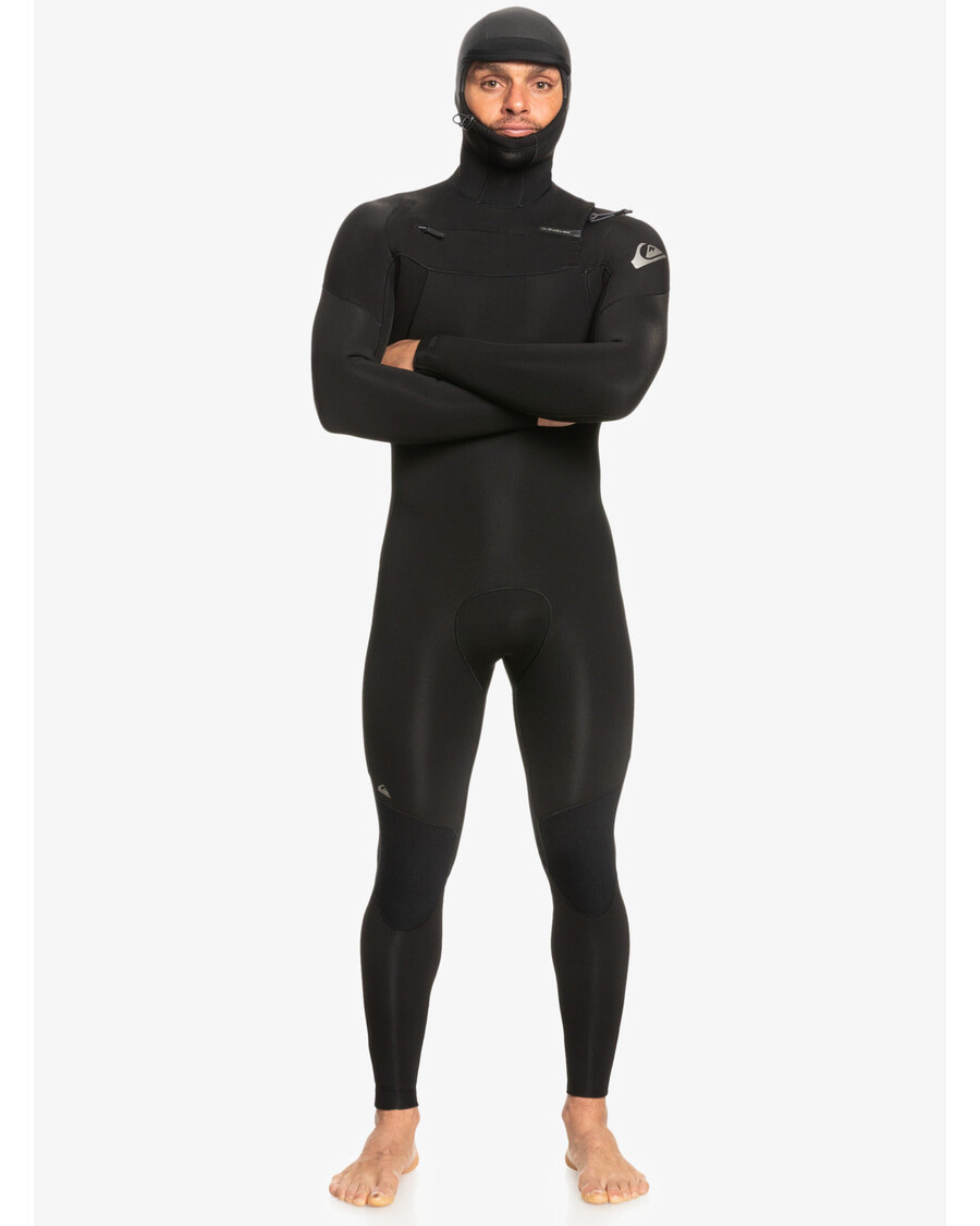 Quik Silver 4/3mm Everyday Sessions Hooded Chest Zip Wetsuit - Black
