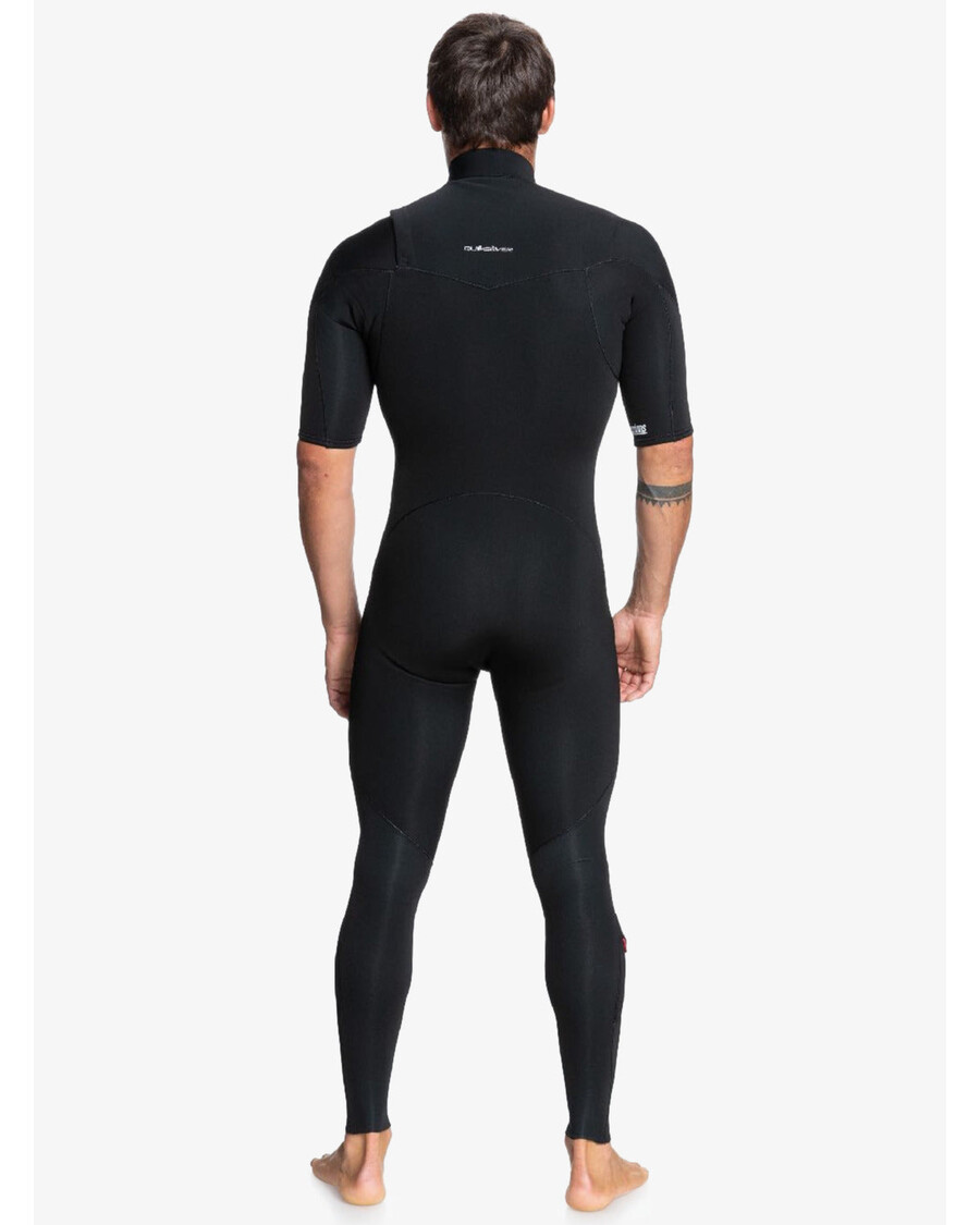 Quik Silver 2/2mm Everyday Sessions Short Sleeve Chest Zip Springsuit - Black