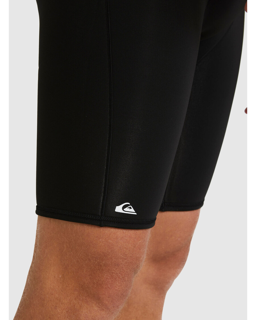 Quik Silver 2/2mm Everyday Sessions Short Sleeve Back Zip Springsuit - Black/Gun Metal