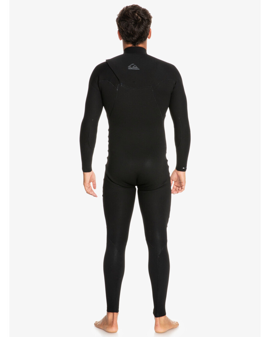 Quiksilver 4/3 Highline Neopren Na Hrudi Na Zips - čierny
