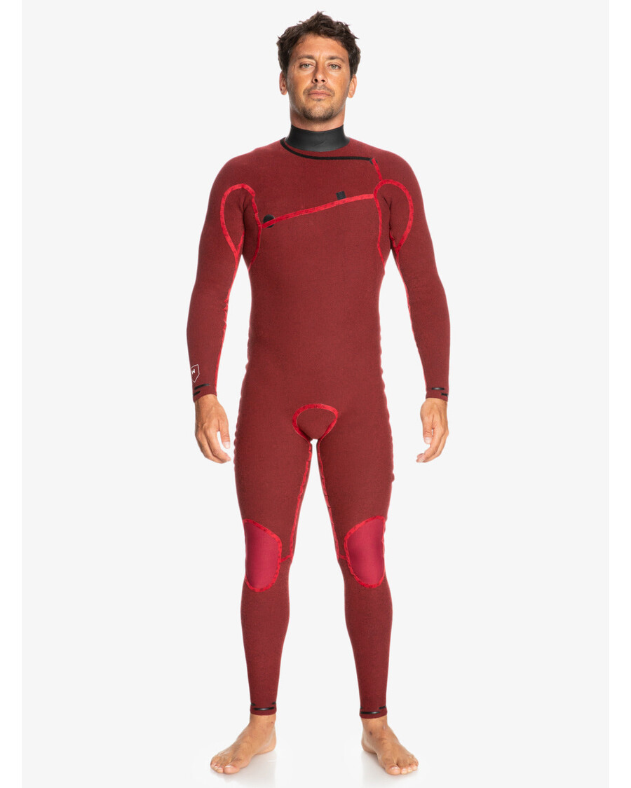 Quiksilver 4/3 Highline Neopren Na Hrudi Na Zips - čierny