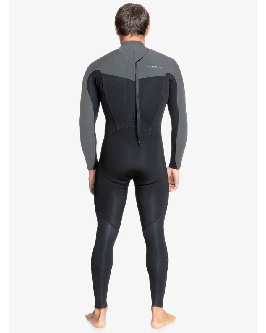 Quiksilver 4/3 Daily Sessions Hidrotērps Ar Rāvējslēdzēju - Melns/metāls