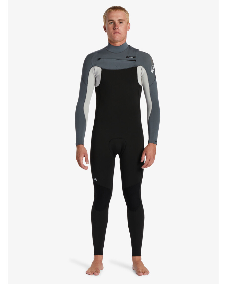 Quiksilver 3/2 Mm Neoprénový Oblek Na Každodenné Sedenie Na Zips Na Hrudi - čierny/ Jaseň