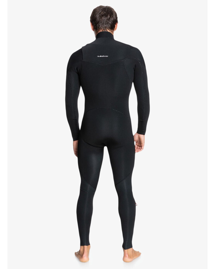 Traje De Neopreno Quiksilver Con Cremallera En El Pecho Para Sesiones Diarias De 3/2 Mm - Negro