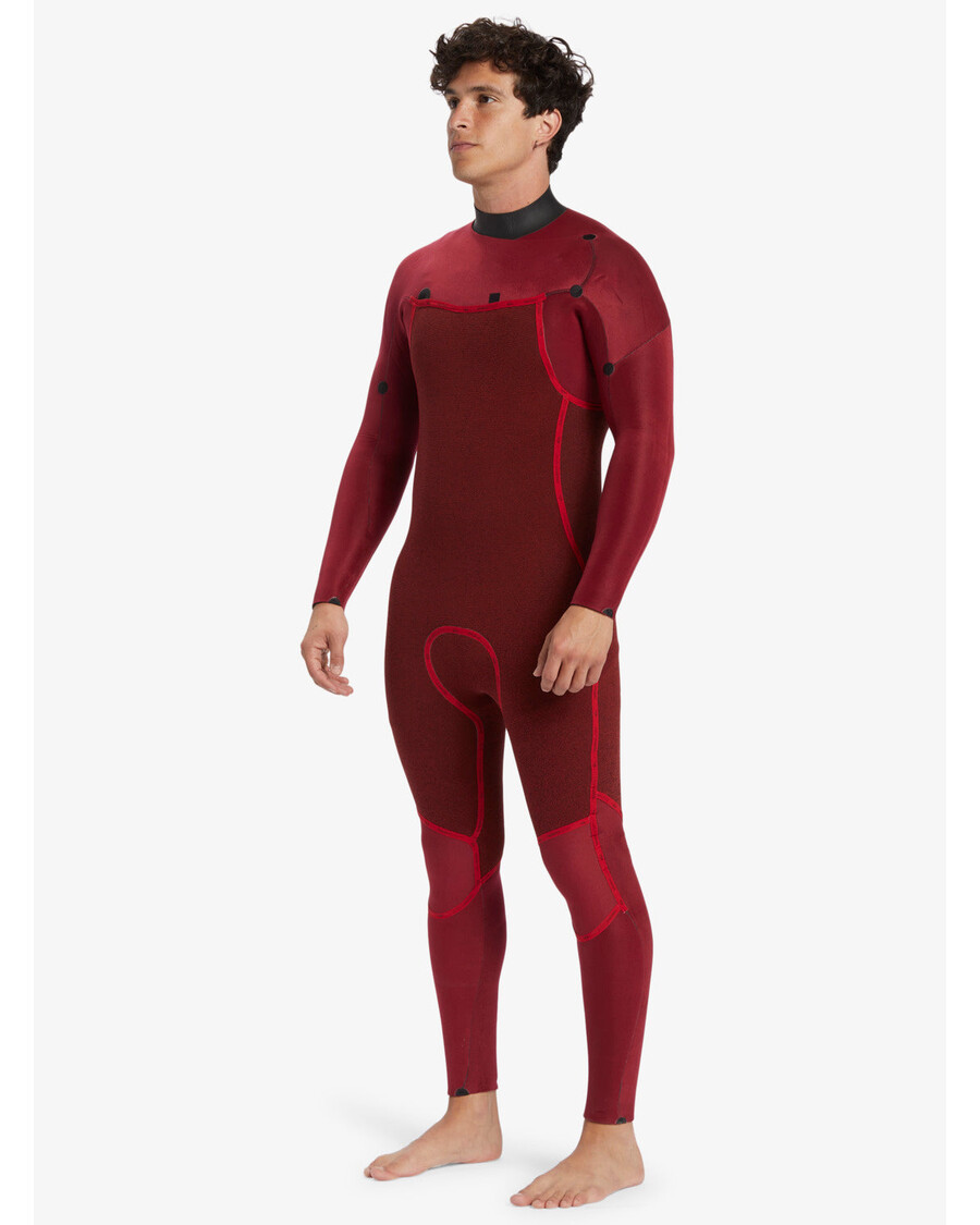 Traje De Neopreno Quiksilver Con Cremallera En El Pecho Para Sesiones Diarias De 3/2 Mm - Negro