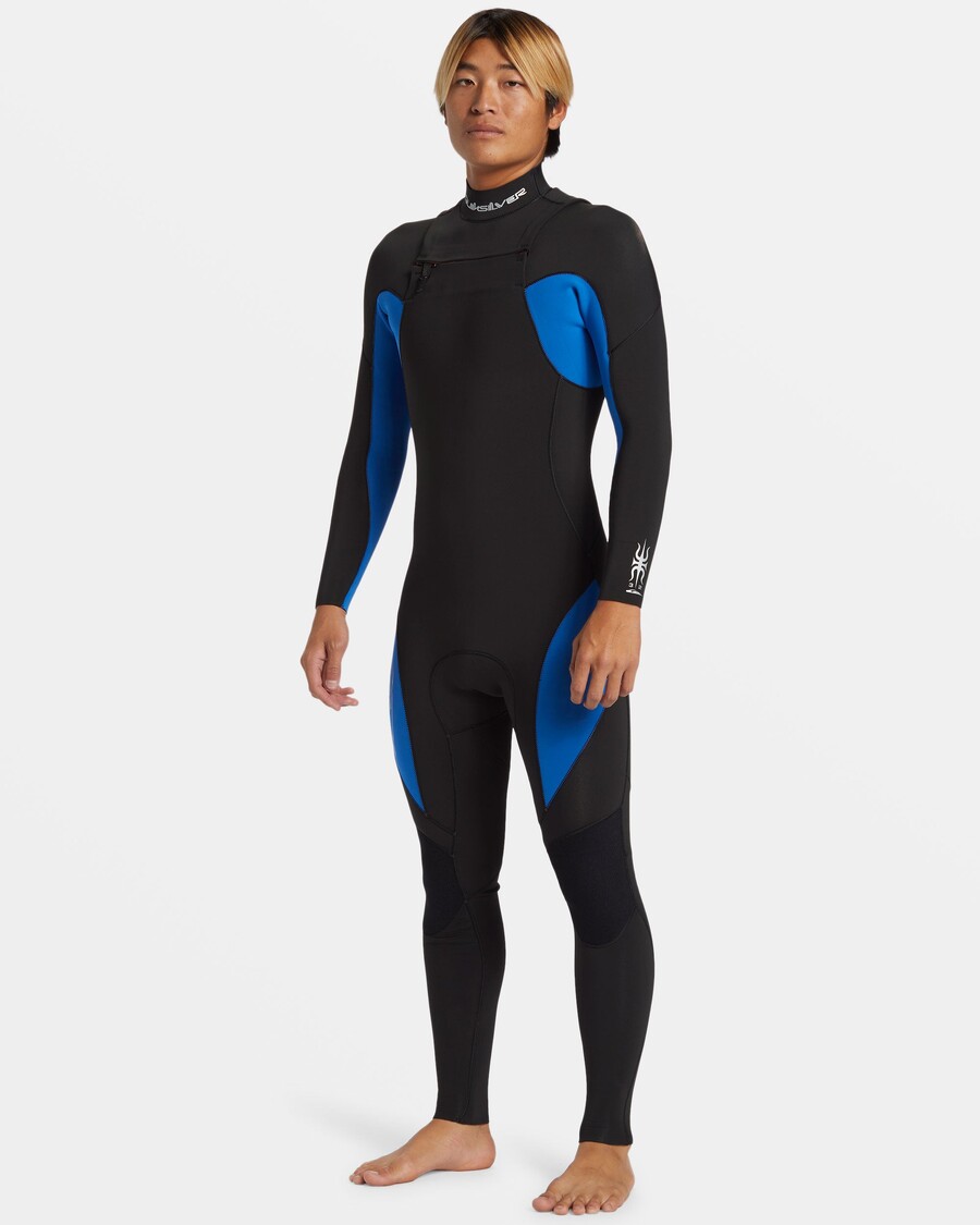 Quiksilver 4/3 Mm Ortuťový Zips Na Hrudi Gbs Neopren - Olympionická Modrá