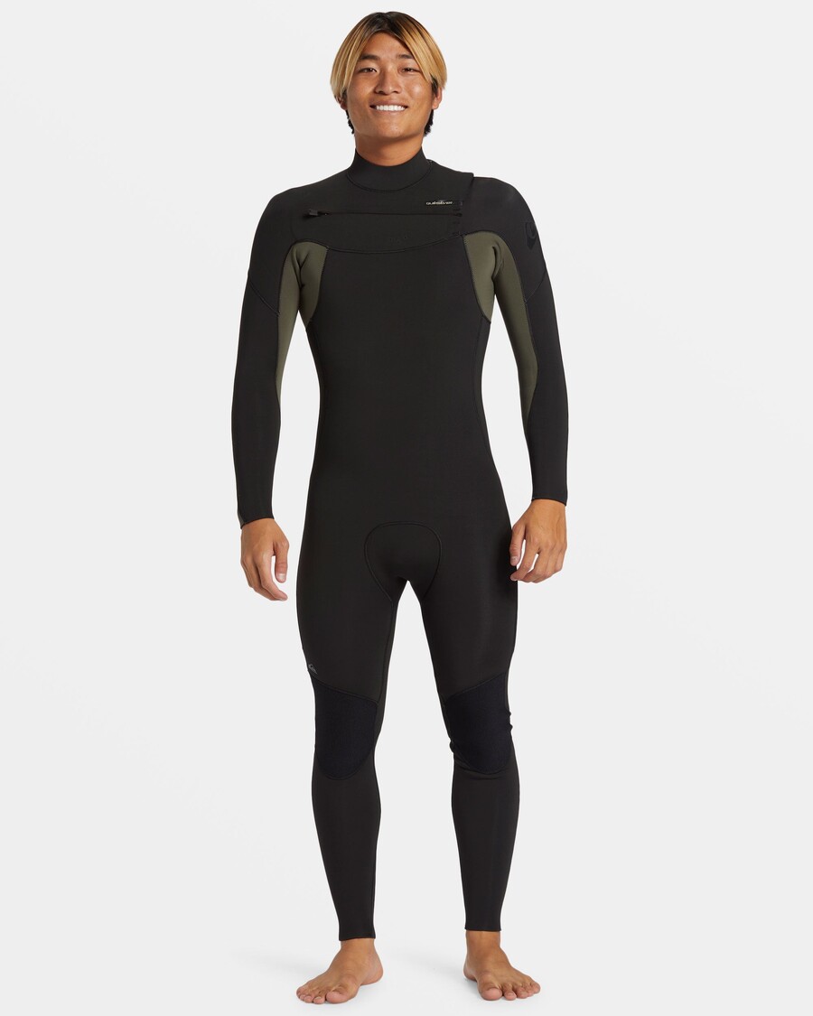 Quiksilver 3/2mm Neoprén Na Každodenné Sedenia Na Zips Na Hrudi - Tymián